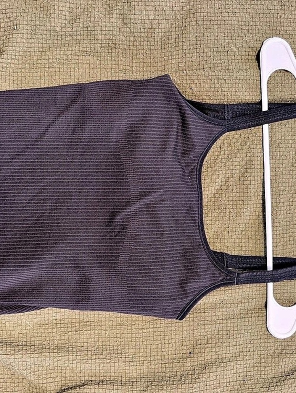 Lululemon Ebb to Street Ribbed Crop Tank Top Black